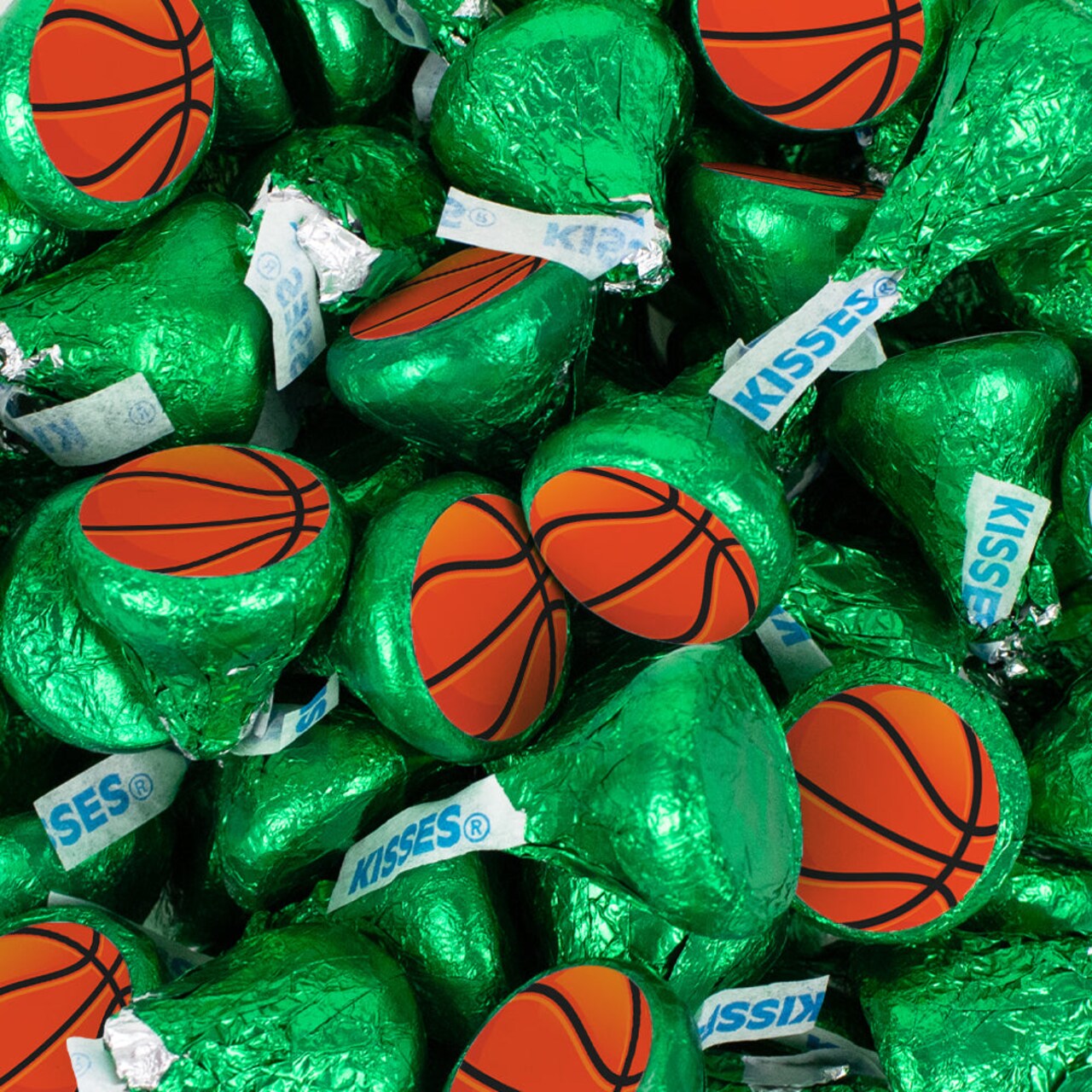 Basketball Candy Party Favors Hershey's Kisses Milk Chocolate (85 Pcs) - Dark Blue